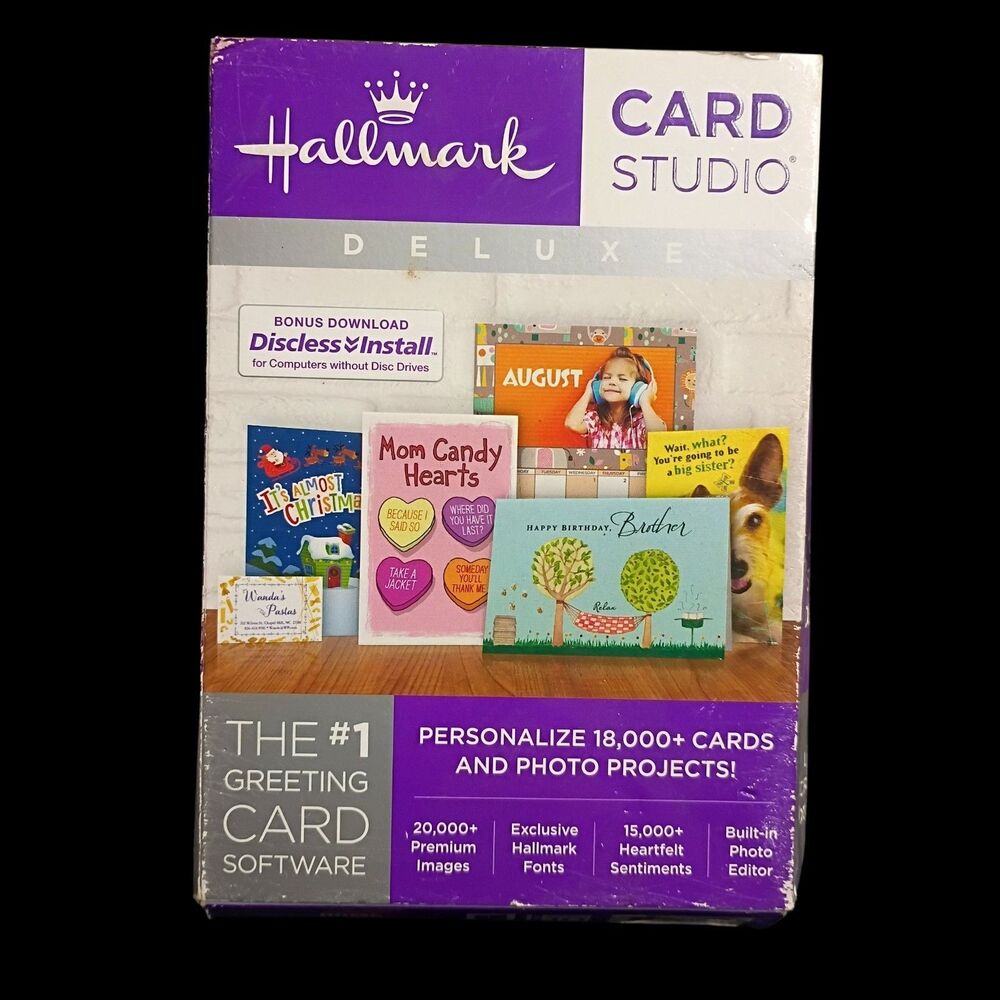 Hallmark Card Studio Deluxe Personalize 18000+ Cards and Photo Projects Sealed